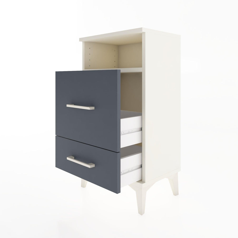 Woodntry Modüler Komodin 2 Çekmece ve Raflı V4 44x30x68 cm Aytaşı - Woodntry