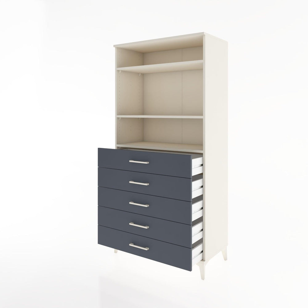 Woodntry Modular Cabinet Moonstone 88x44x170 cm with Drawers and Shelves CR35-1