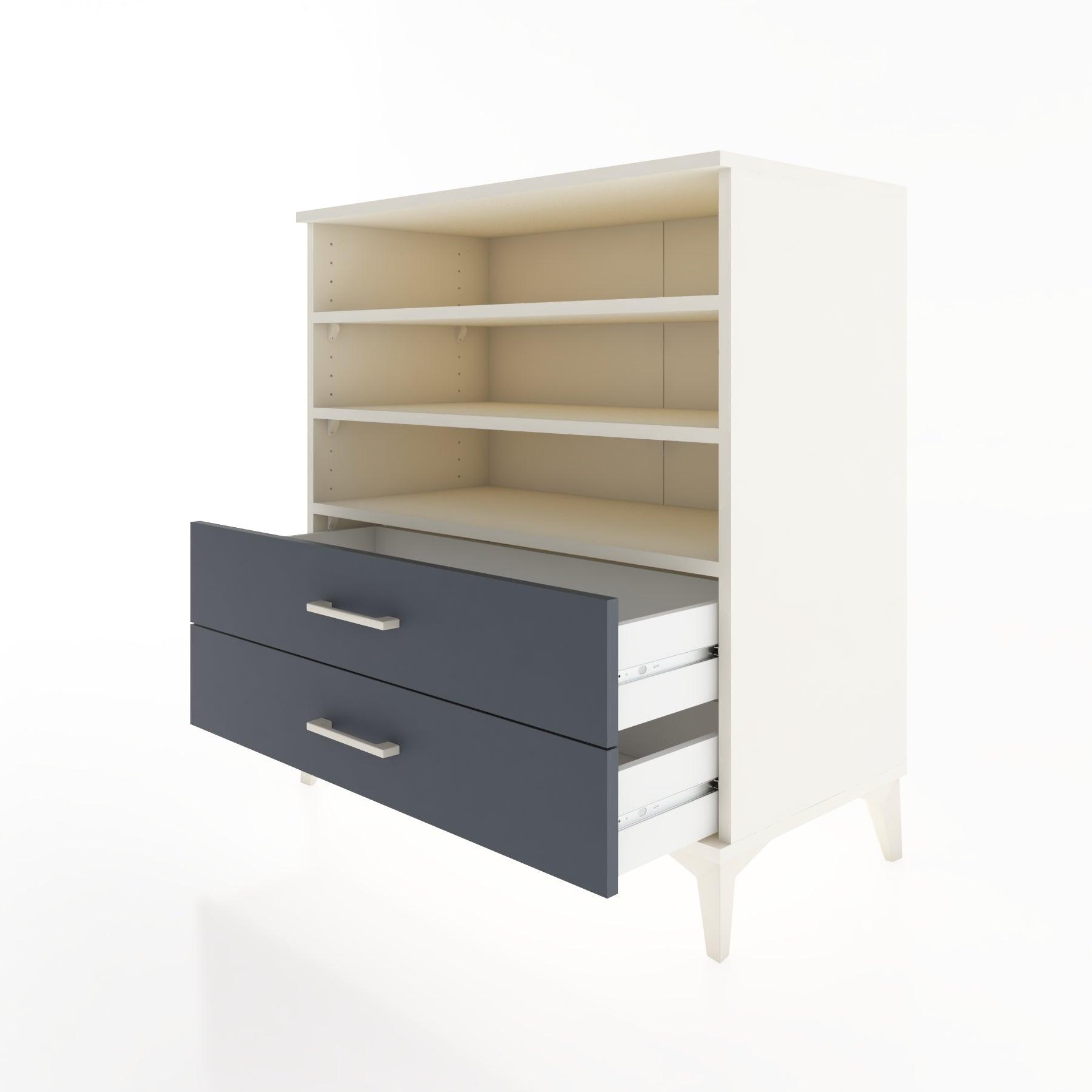 Woodntry Modüler Şifonyer Aytaşı 88x44x84 cm Çekmeceli ve Raflı CR15-1
