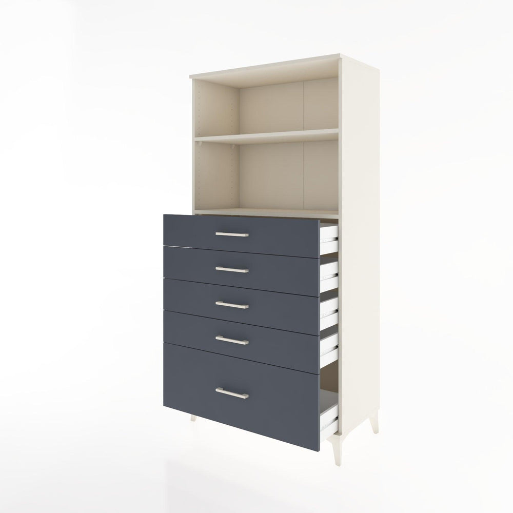 Woodntry Modular Cabinet Moonstone 88x44x170 cm with Drawers and Shelves CR40-1