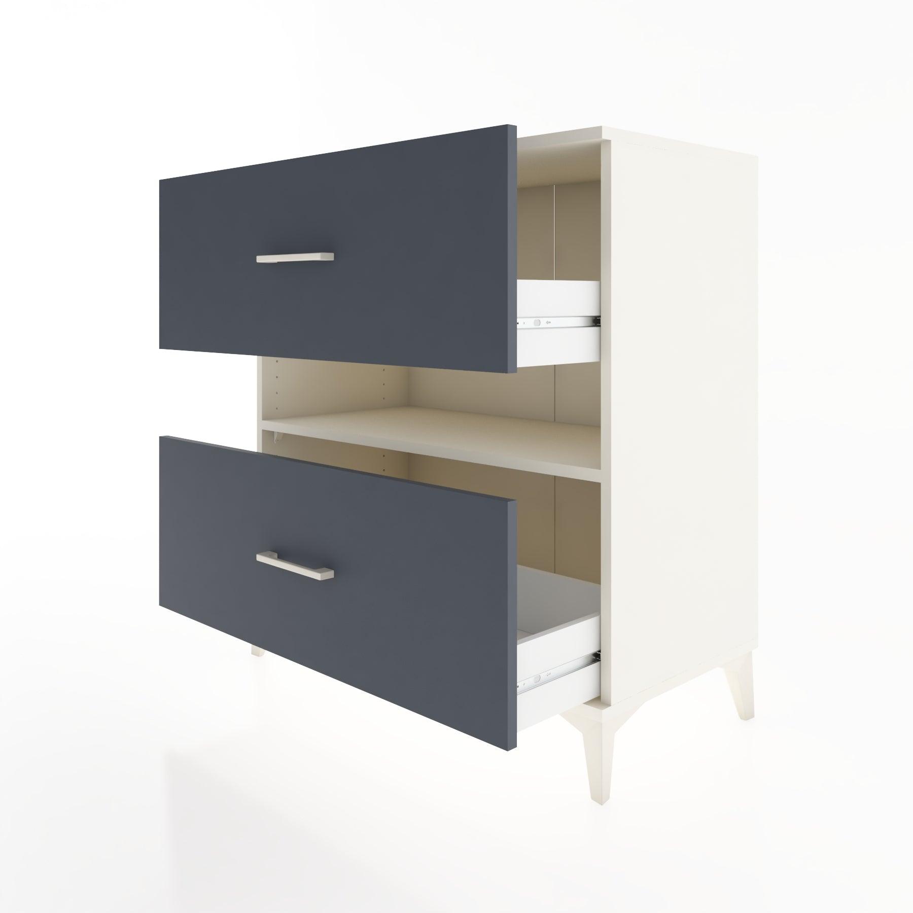 Woodntry Modüler Şifonyer Aytaşı 88x44x84 cm Çekmeceli ve Raflı CR2-1