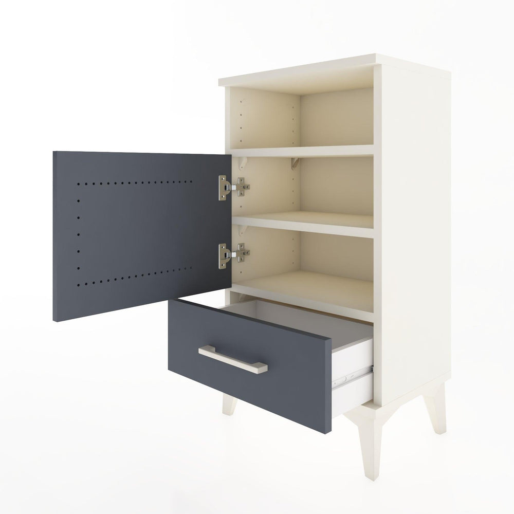 Woodntry Modüler Komodin Raf Kapak Çekmeceli 44x30x68 cm Aytaşı - Woodntry