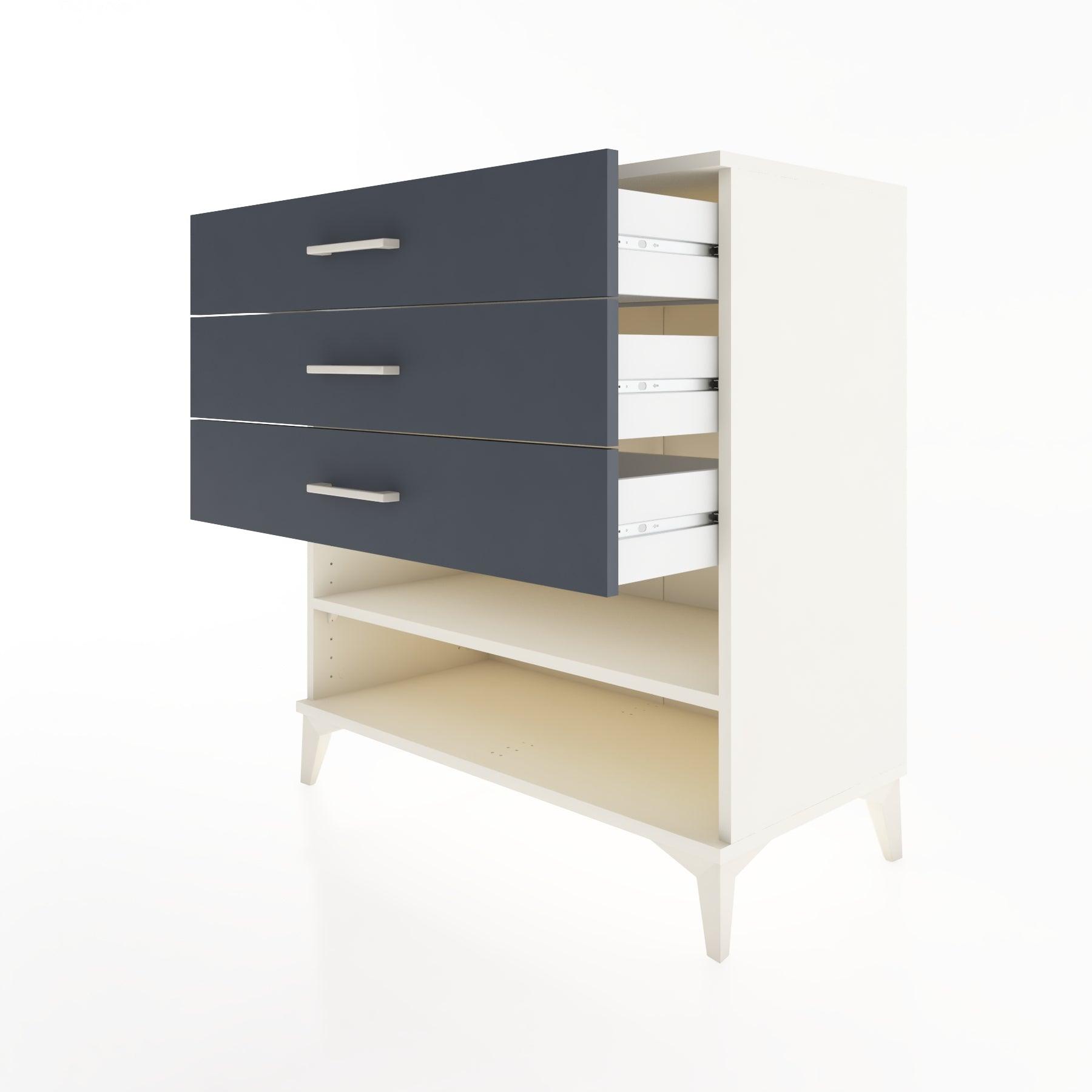 Woodntry Modüler Şifonyer Aytaşı 88x44x84 cm Çekmeceli ve Raflı CR12-1