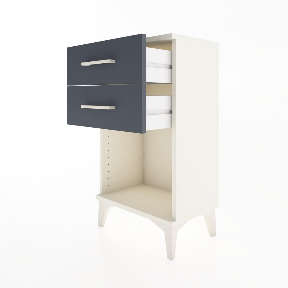 Woodntry Modüler Komodin 2 Çekmece ve Raflı V1 44x30x68 cm Aytaşı - Woodntry