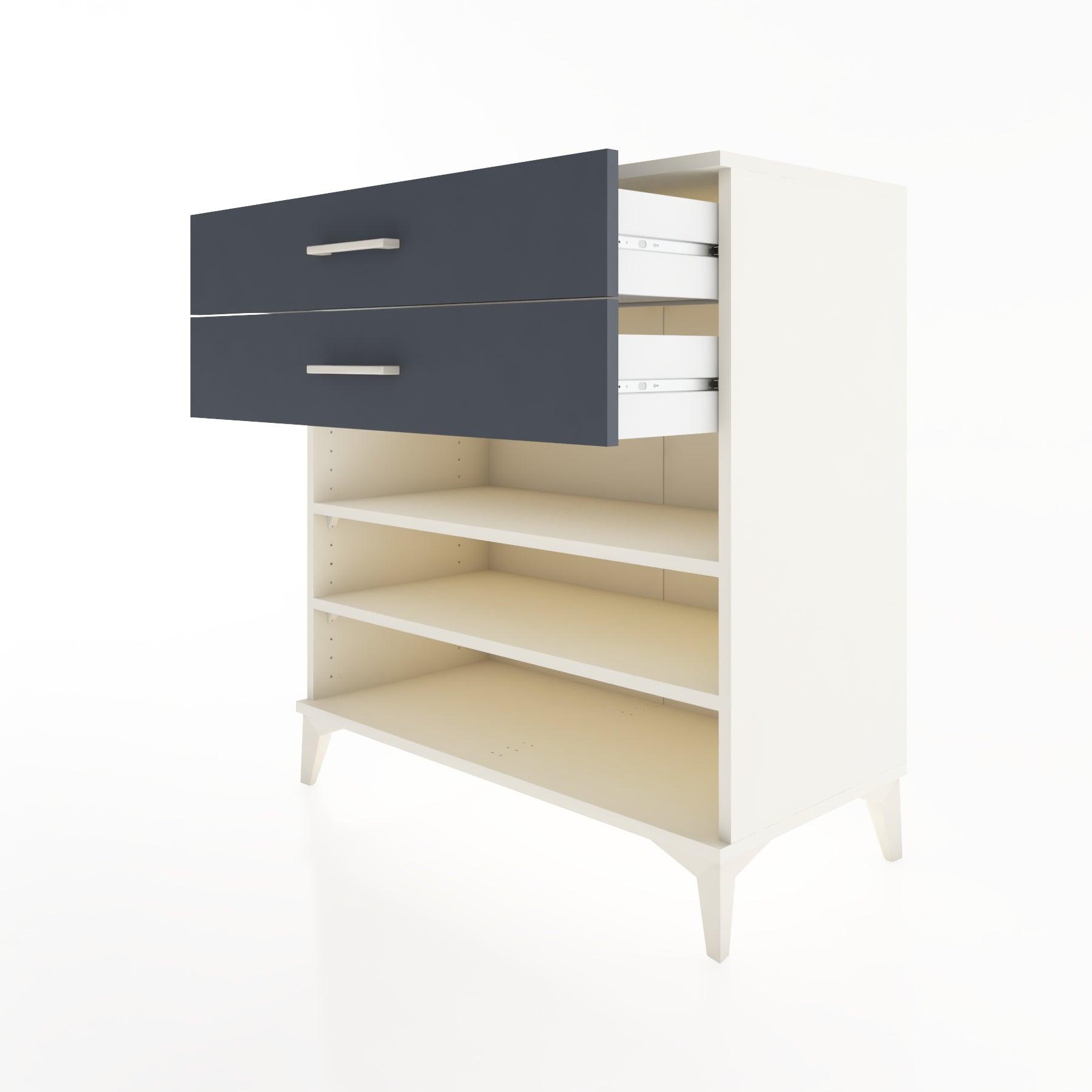 Woodntry Modüler Şifonyer Aytaşı 88x44x84 cm Çekmeceli ve Raflı CR13-1