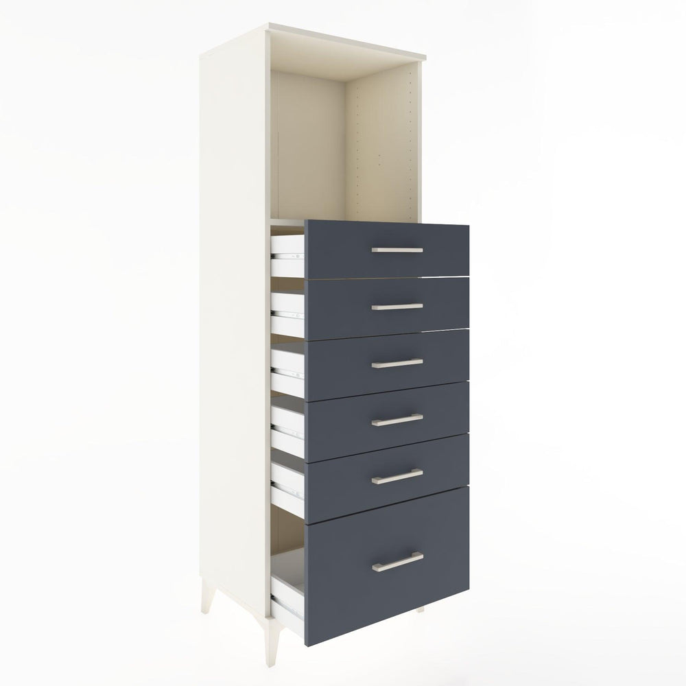 Woodntry Modular Cabinet Moonstone 60x44x170 cm with Drawers and Shelves CR39-1