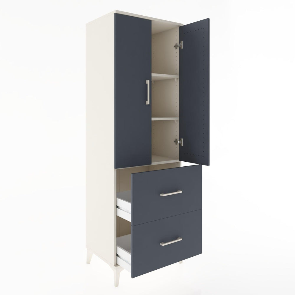 Woodntry Modular Cabinet Moonstone 60x44x170 cm with Doors and Drawers KC21-1
