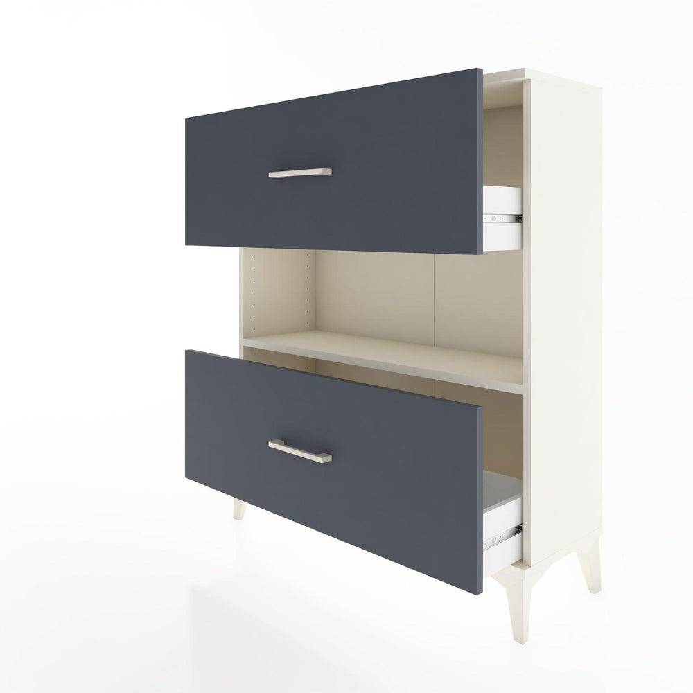 Woodntry Modüler Şifonyer Aytaşı 88x30x94 cm Çekmeceli ve Raflı CR17-1