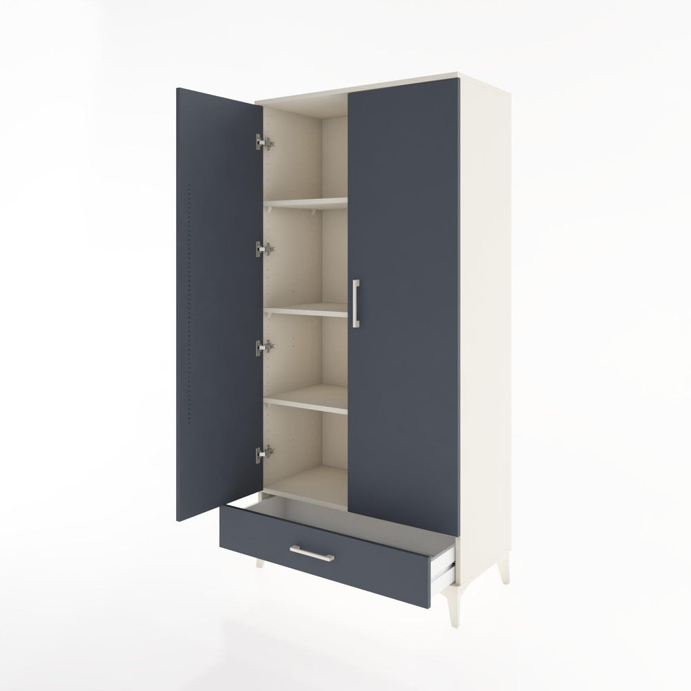 Woodntry Modular Cabinet Moonstone 88x44x170 cm with Doors and Drawers KC8-1