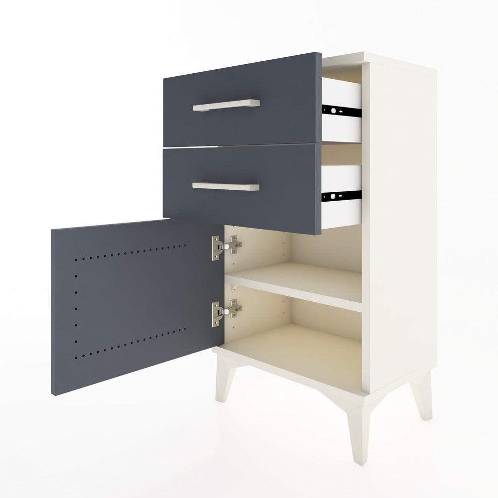 Woodntry Modüler Komodin İki Çekmece ve Kapaklı 44x30x68 cm Aytaşı - Woodntry