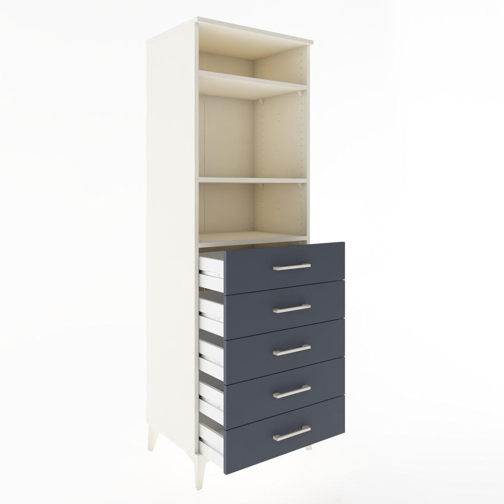 Woodntry Modular Cabinet Moonstone 60x44x170 cm with Drawers and Shelves CR35-1