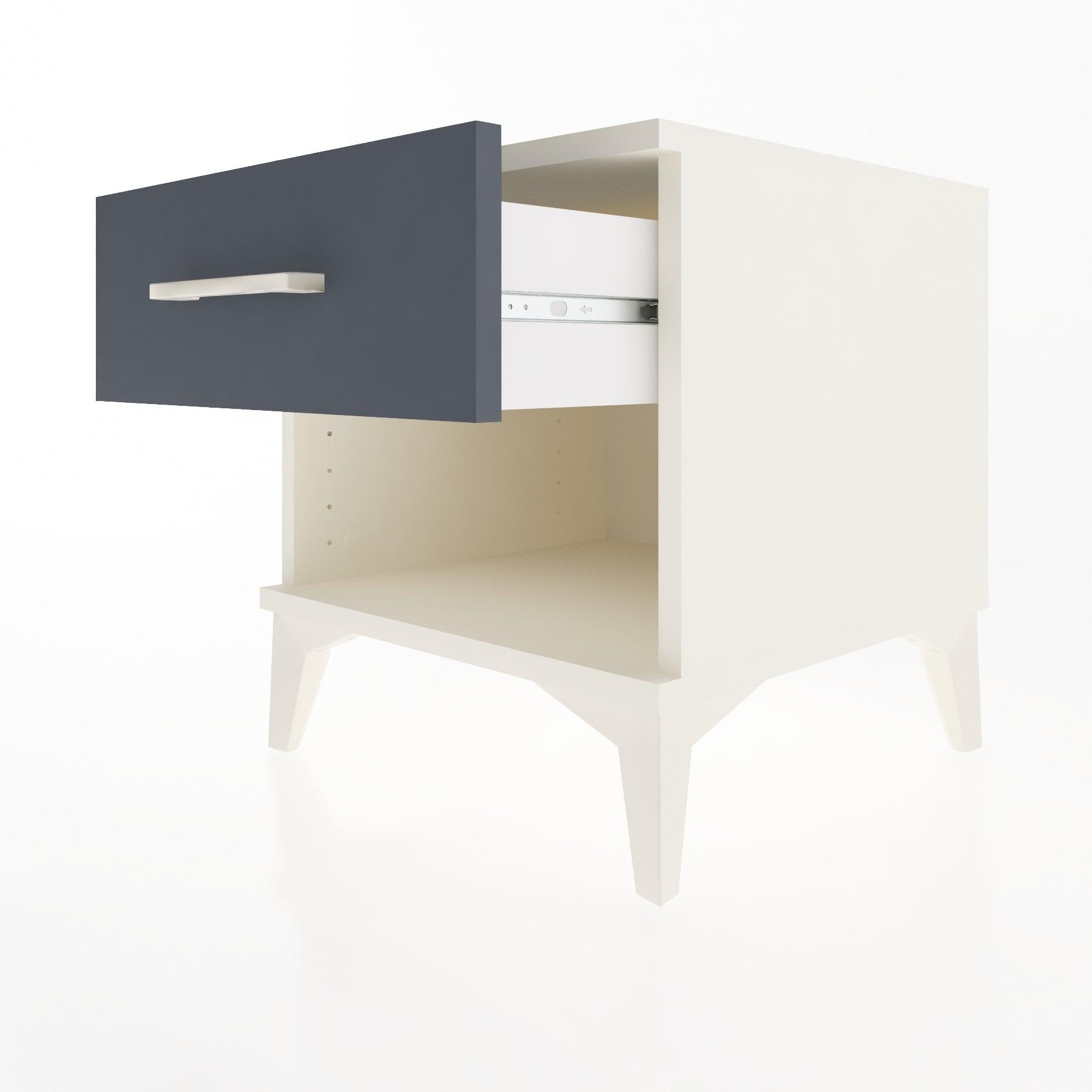 Woodntry Modular Nightstand Moonstone 44x44x36 cm with Drawer and Shelf CR1-1