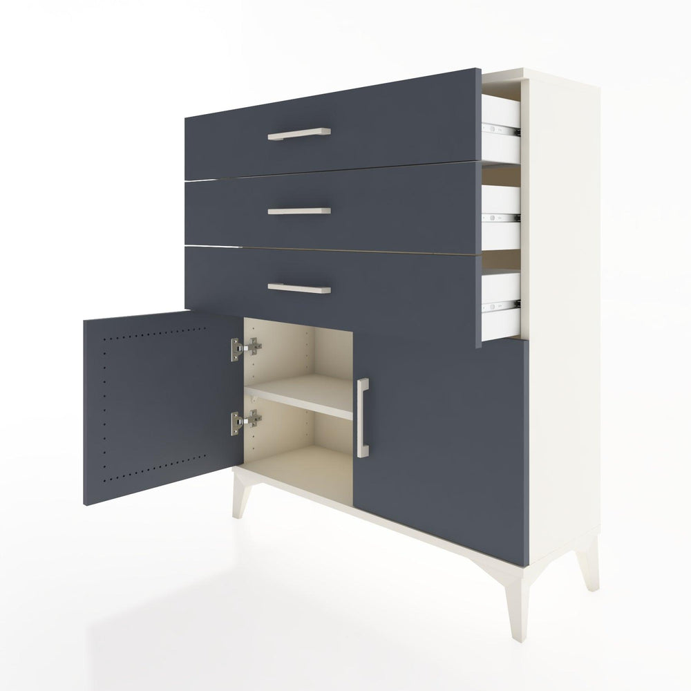 Woodntry Modüler Şifonyer Aytaşı 88x30x94 cm Kapaklı ve Çekmeceli KC8-1