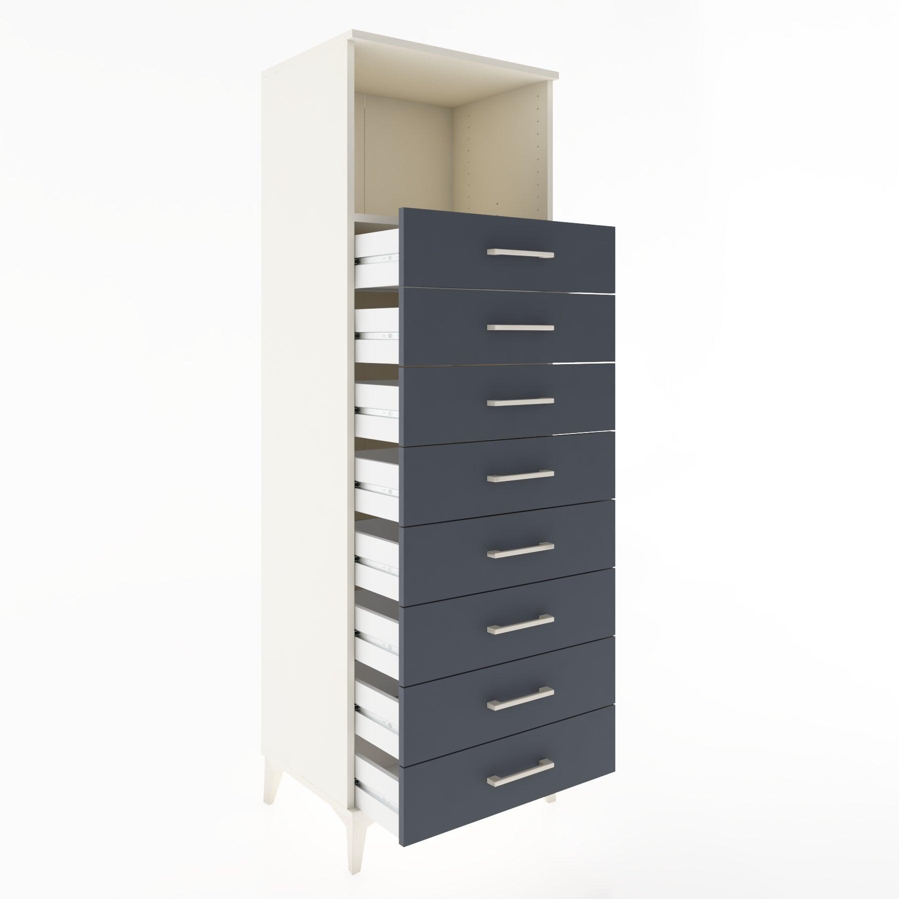 Woodntry Modular Cabinet Moonstone 60x44x170 cm with Drawers and Shelves CR32-1
