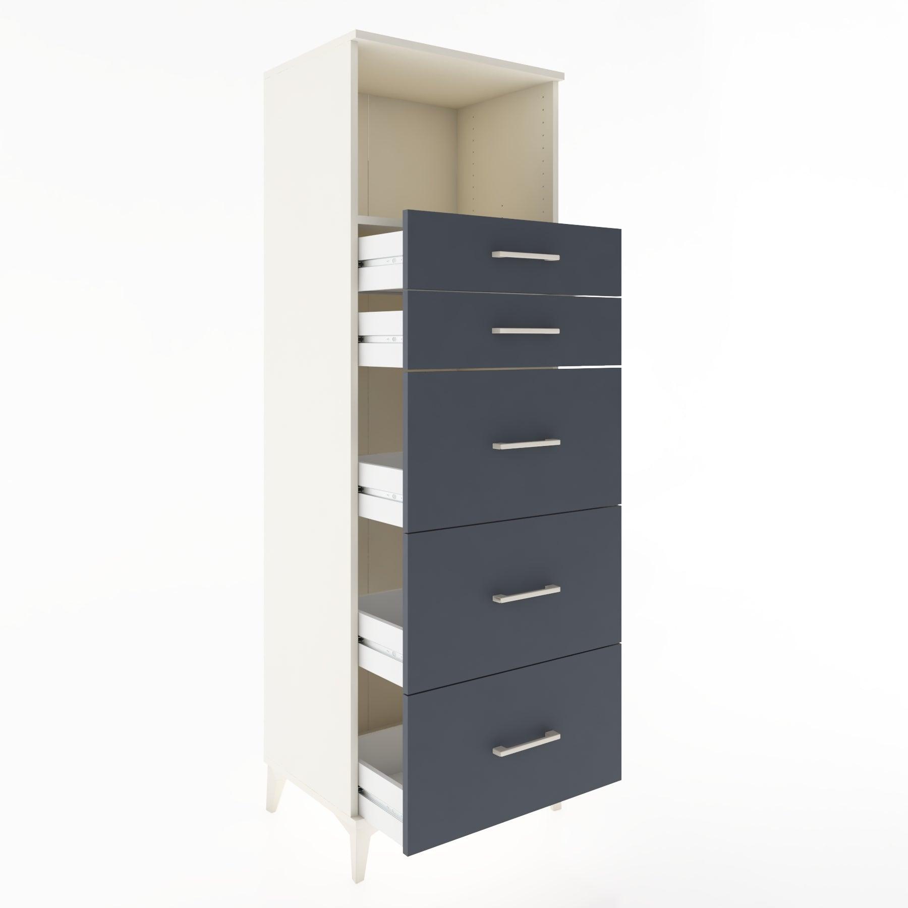 Woodntry Modüler Dolap Aytaşı 60x44x170 cm Çekmeceli ve Raflı CR49-1