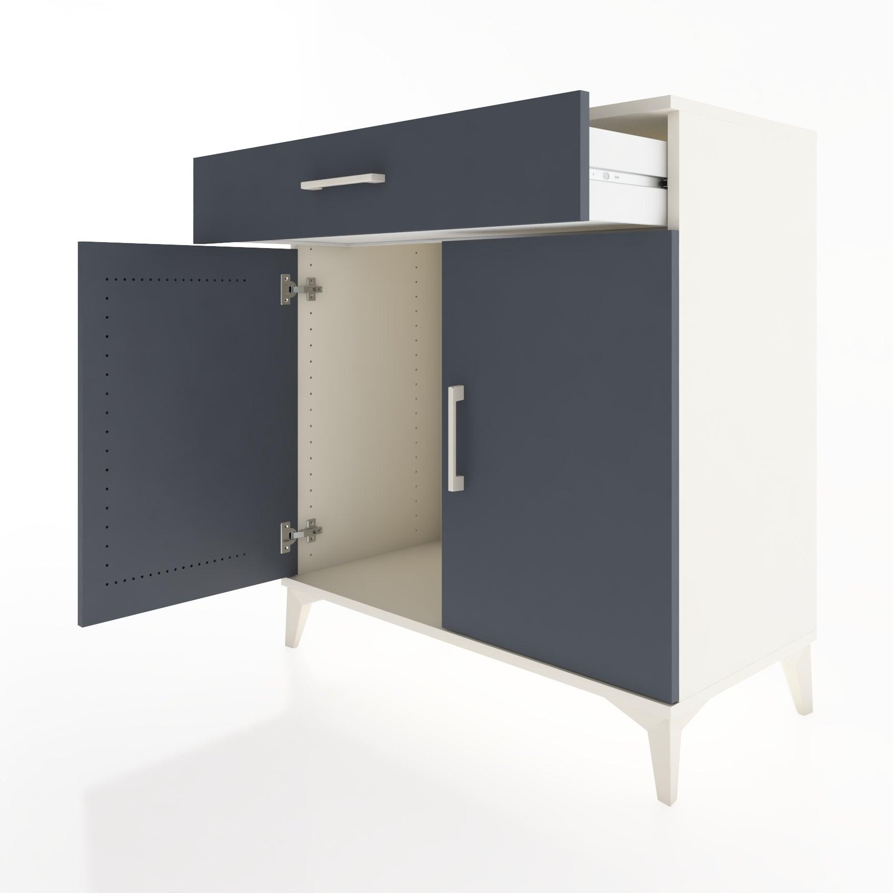Woodntry Modular Dresser Moonstone 88x44x84 cm with Cover and Drawer KC81-1