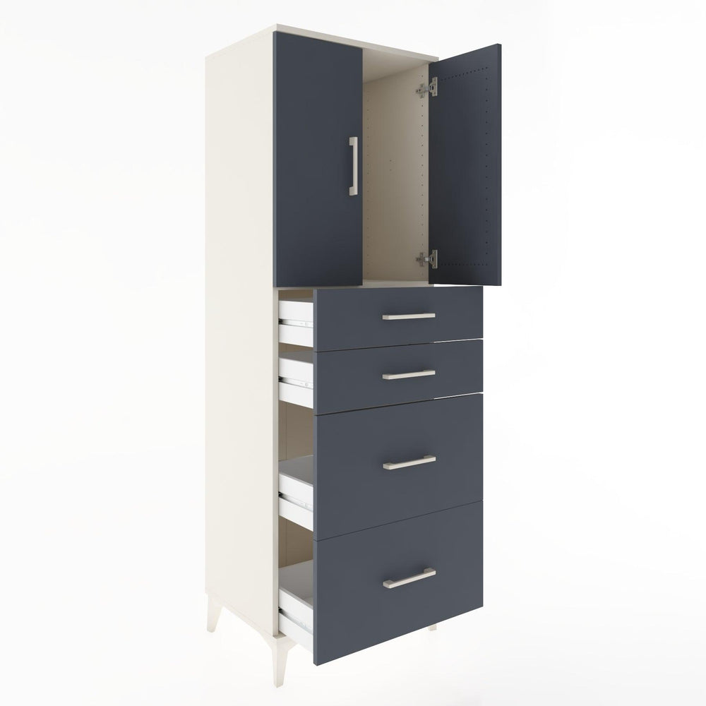 Woodntry Modular Cabinet Moonstone 60x44x170 cm with Doors and Drawers KC19-1