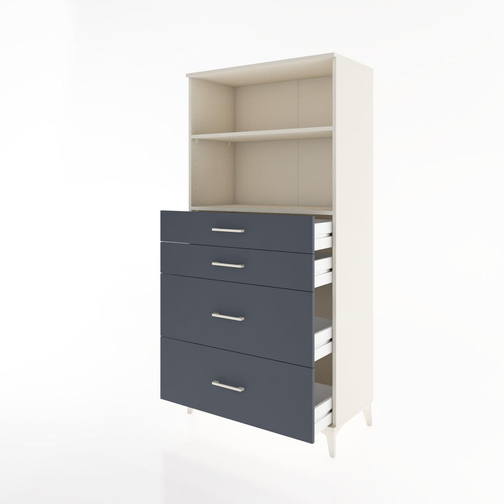 Woodntry Modular Cabinet Moonstone 88x44x170 cm with Drawers and Shelves CR47-1