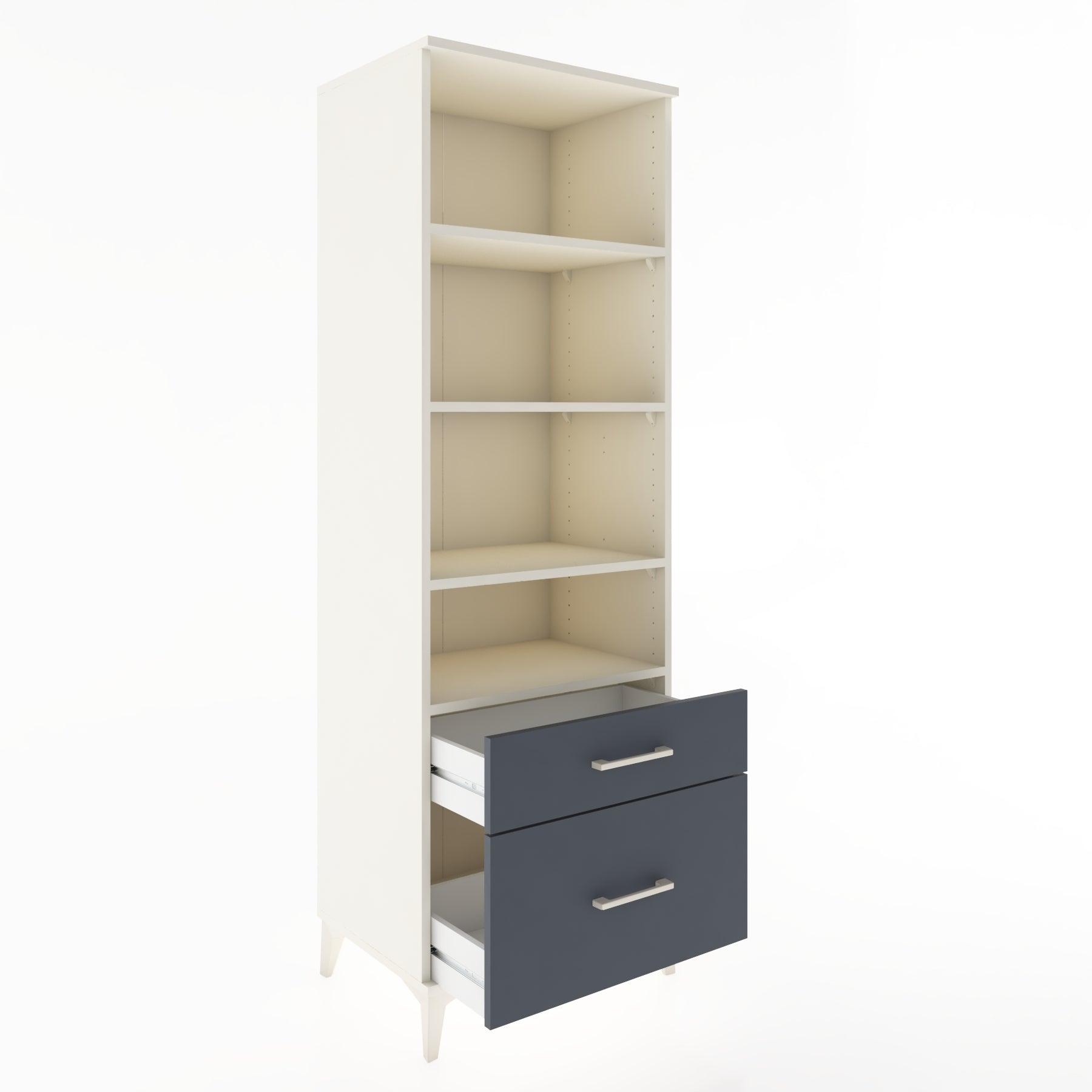 Woodntry Modular Cabinet Moonstone 60x44x170 cm with Drawers and Shelves CR43-1