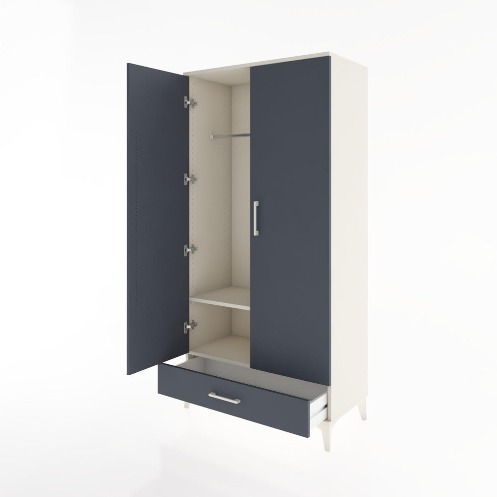 Woodntry Modular Cabinet Moonstone 88x44x170 cm with Doors and Drawers KC30-1