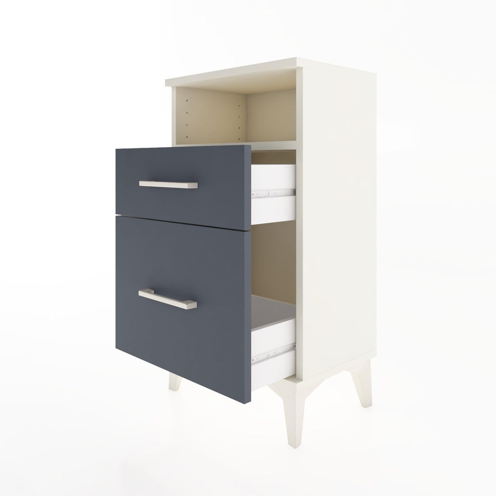 Woodntry Modüler Komodin 2 Çekmece ve Raflı V3 44x30x68 cm Aytaşı - Woodntry