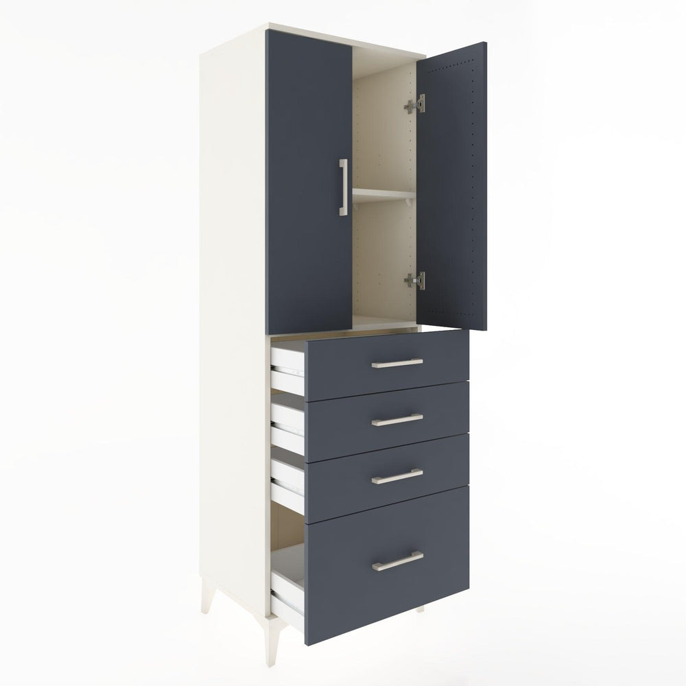 Woodntry Modular Cabinet Moonstone 60x44x170 cm with Doors and Drawers KC13-1