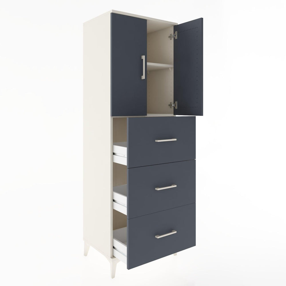 Woodntry Modular Cabinet Moonstone 60x44x170 cm with Doors and Drawers KC24-1