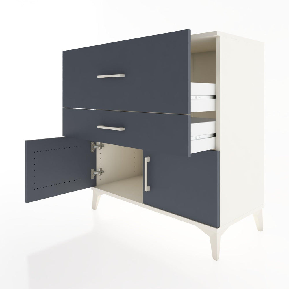 Woodntry Modular Dresser Moonstone 88x44x84 cm with Cover and Drawer KC106-1