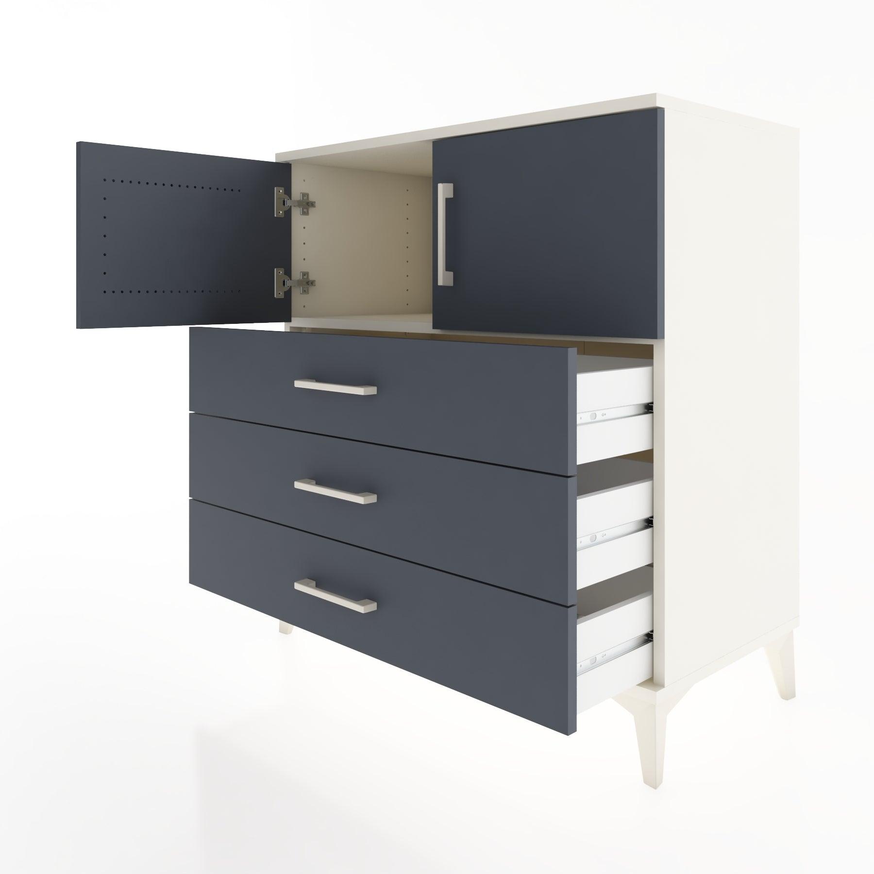 Woodntry Modular Dresser Moonstone 88x44x84 cm with Cover and Drawer KC98-1