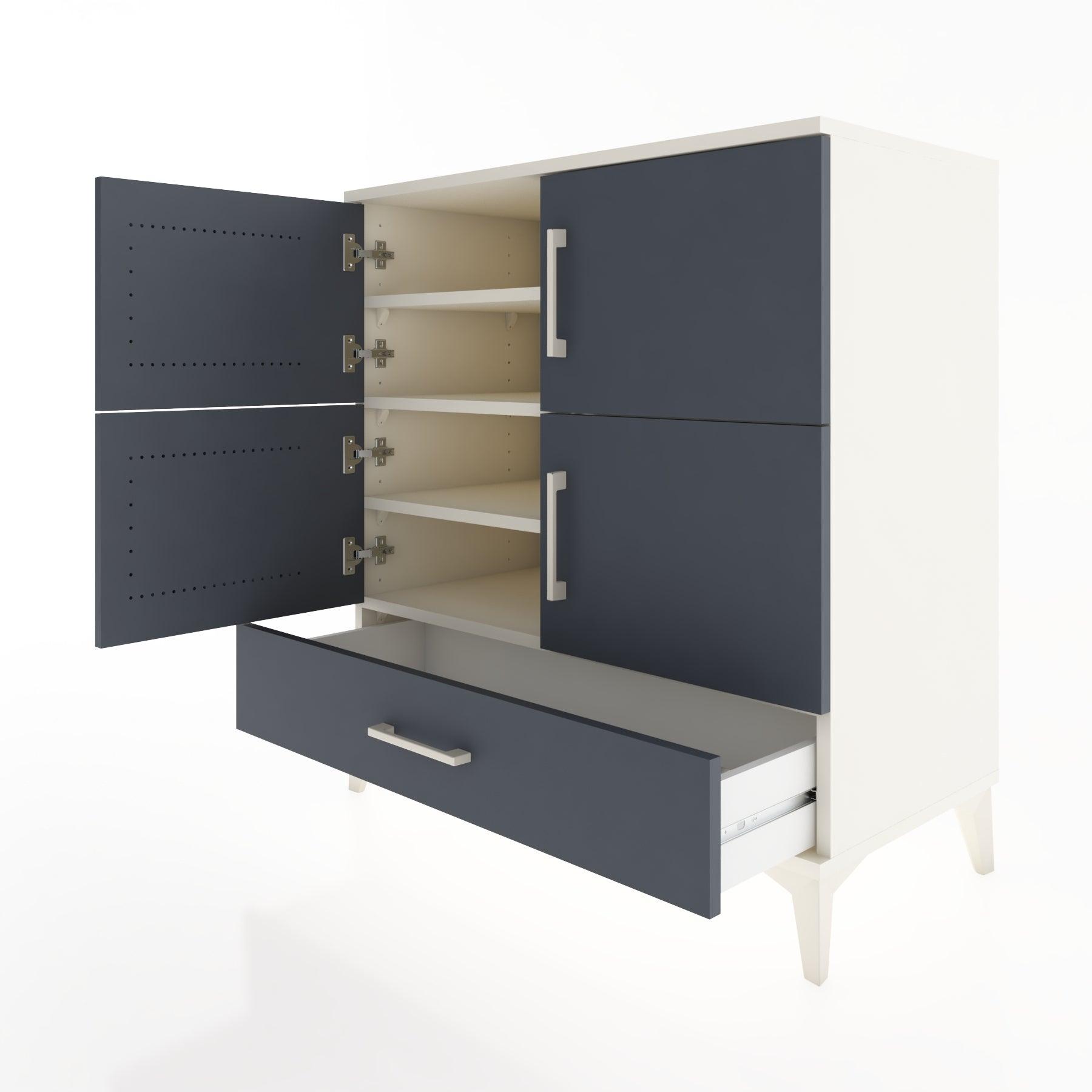 Woodntry Modular Dresser Moonstone 88x44x84 cm with Cover and Drawer KC91-1