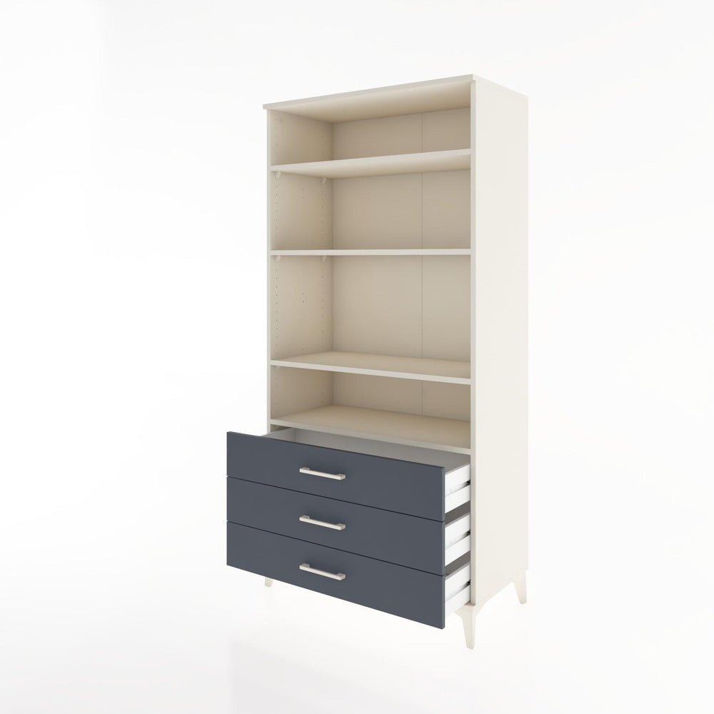 Woodntry Modular Cabinet Moonstone 88x44x170 cm with Drawers and Shelves CR37-1
