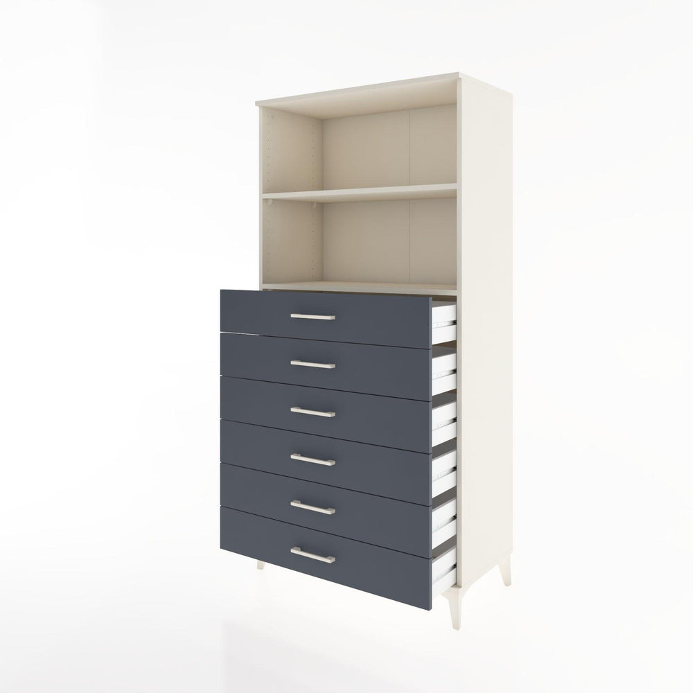 Woodntry Modular Cabinet Moonstone 88x44x170 cm with Drawers and Shelves CR34-1