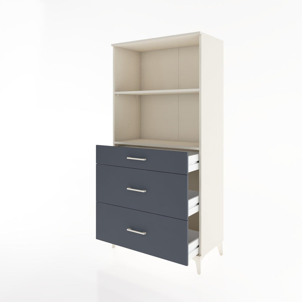 Woodntry Modular Cabinet Moonstone 88x44x170 cm with Drawers and Shelves CR48-1