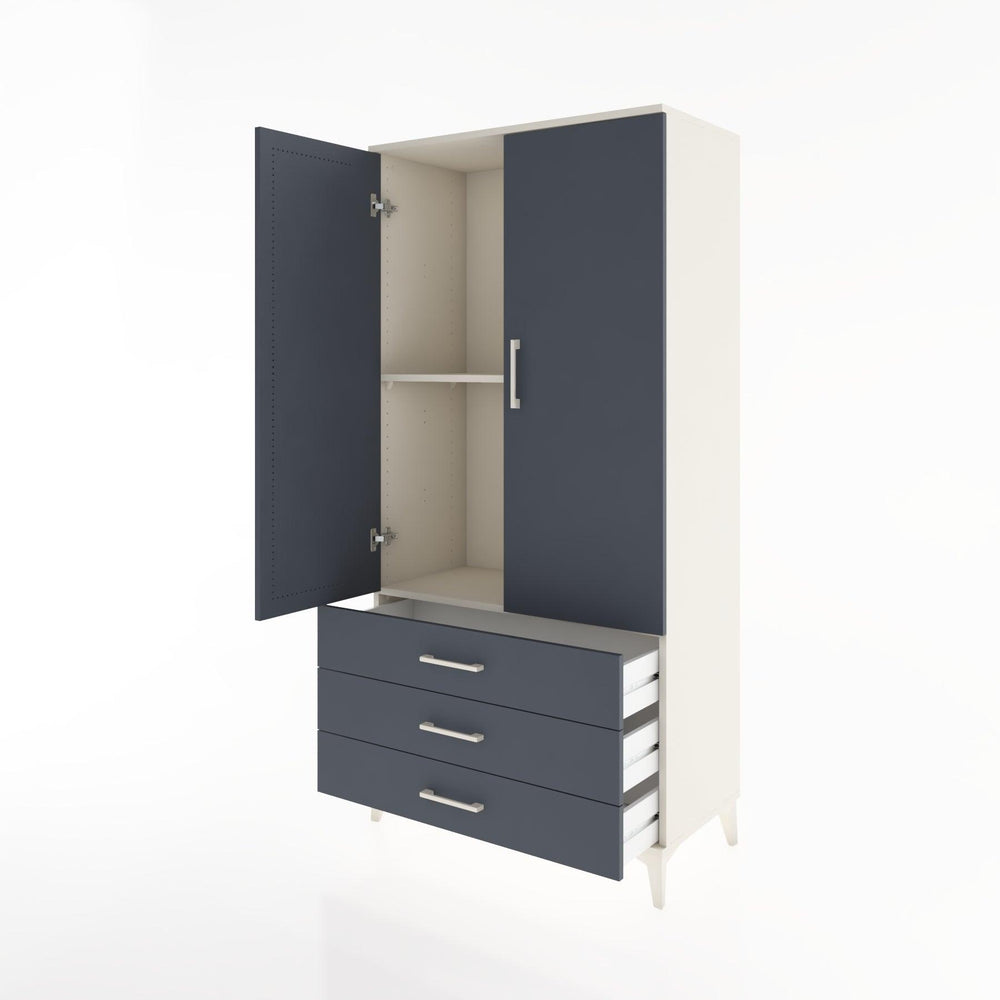 Woodntry Modular Cabinet Moonstone 88x44x170 cm with Doors and Drawers KC6-1