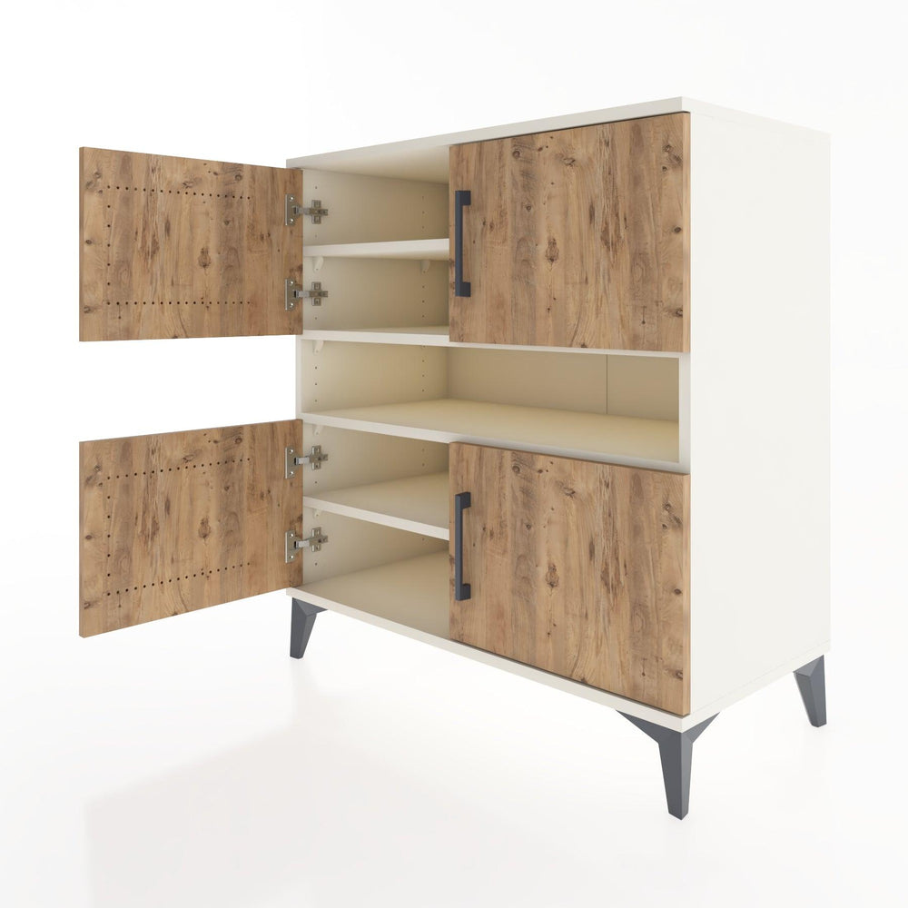 Woodntry Modüler Şifonyer Aytaşı 88x44x84 cm Kapaklı ve Çekmeceli KC102-1