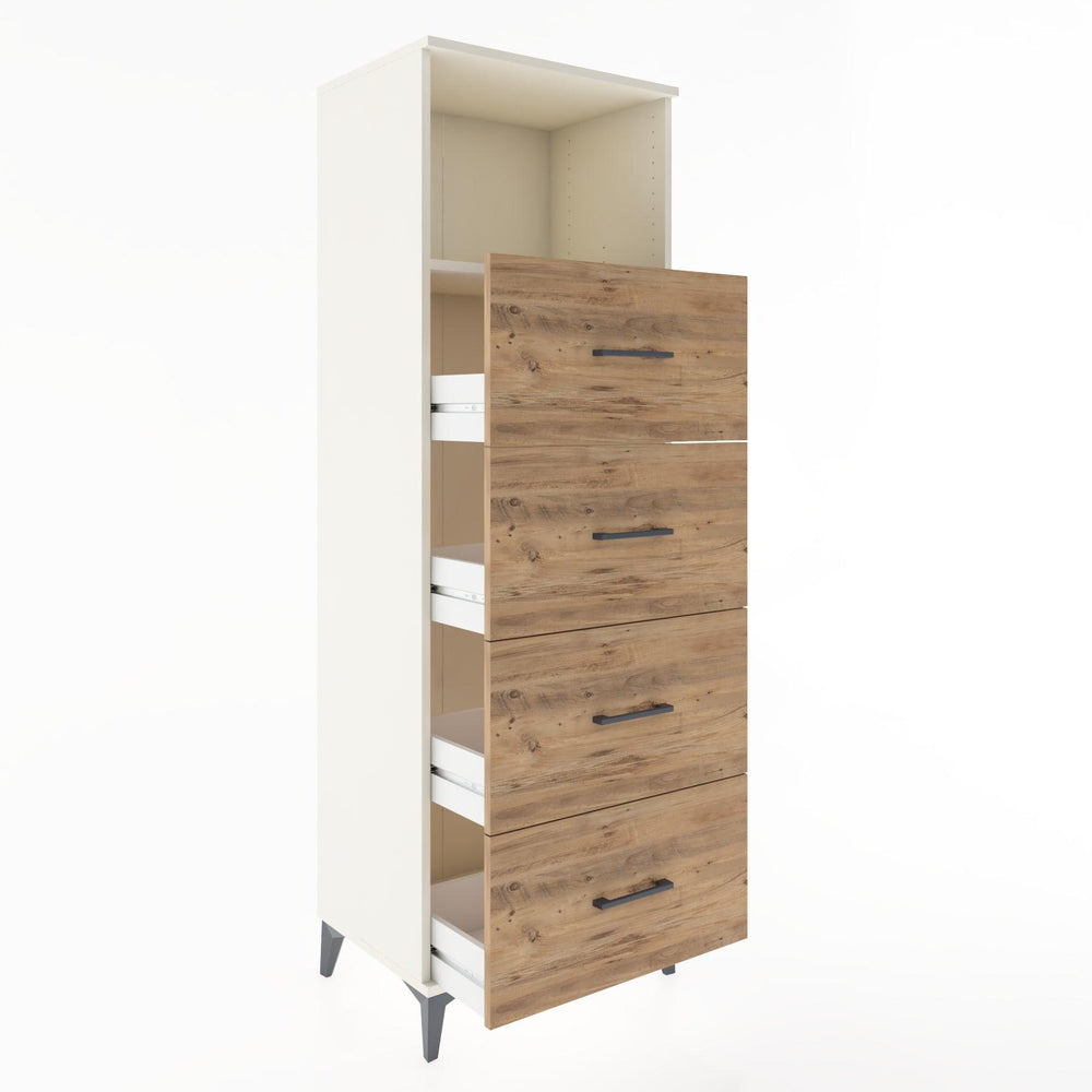 Woodntry Modular Cabinet Moonstone 60x44x170 cm with Drawers and Shelves CR52-1