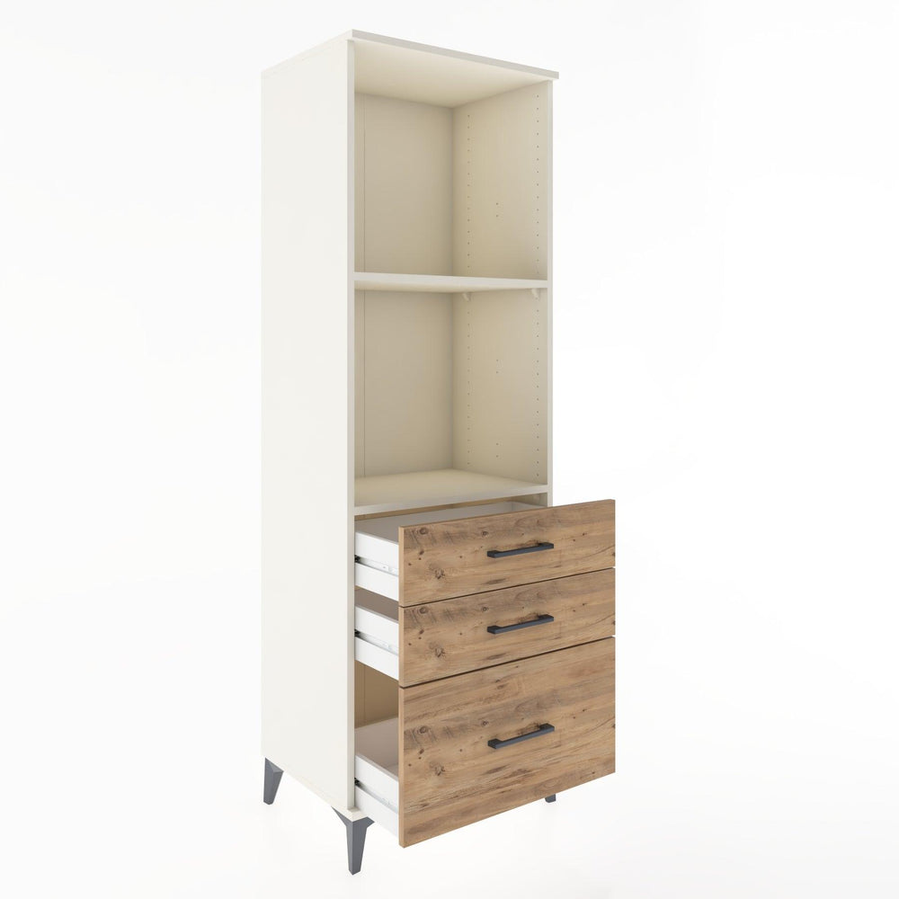 Woodntry Modular Cabinet Moonstone 60x44x170 cm with Drawers and Shelves CR42-1