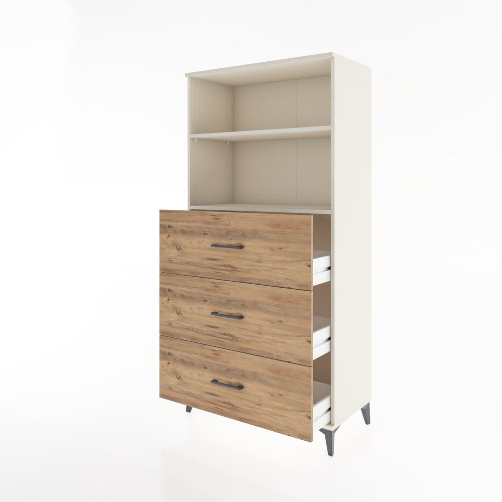 Woodntry Modular Cabinet Moonstone 88x44x170 cm with Drawers and Shelves CR52-1