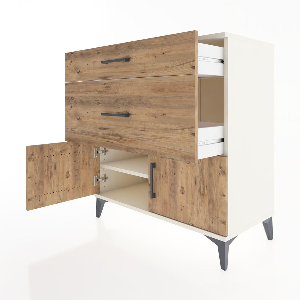 Woodntry Modular Dresser Moonstone 88x44x84 cm with Cover and Drawer KC115-1