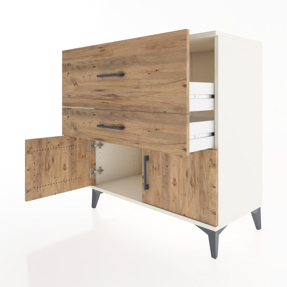 Woodntry Modular Dresser Moonstone 88x44x84 cm with Cover and Drawer KC106-1