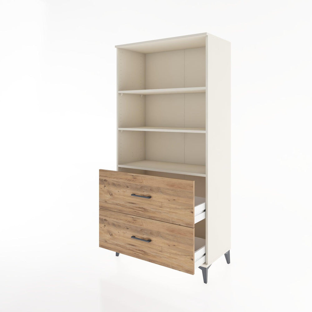 Woodntry Modular Cabinet Moonstone 88x44x170 cm with Drawers and Shelves CR49-1