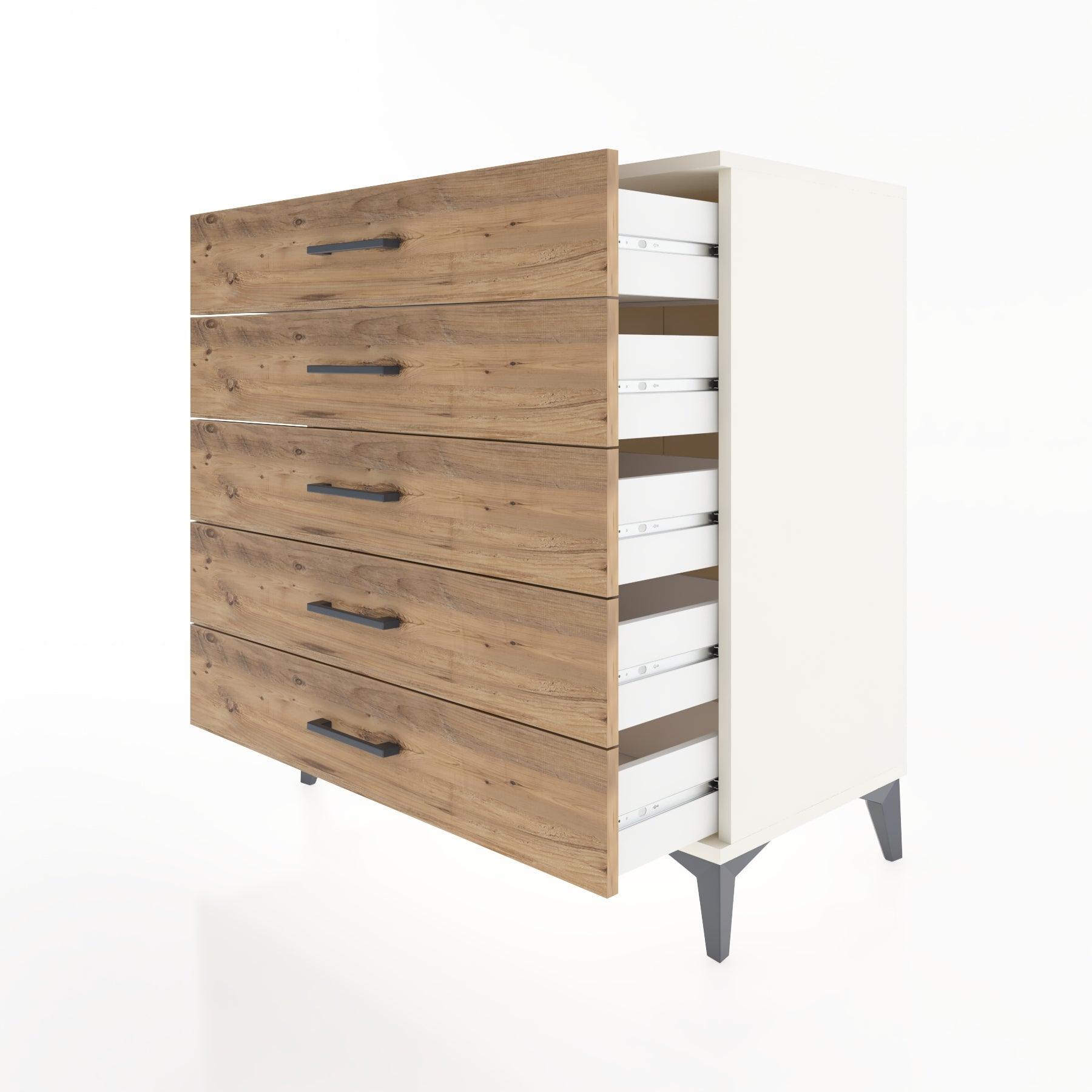 Woodntry Modüler Şifonyer Aytaşı 88x44x84 cm Çekmeceli C9-1