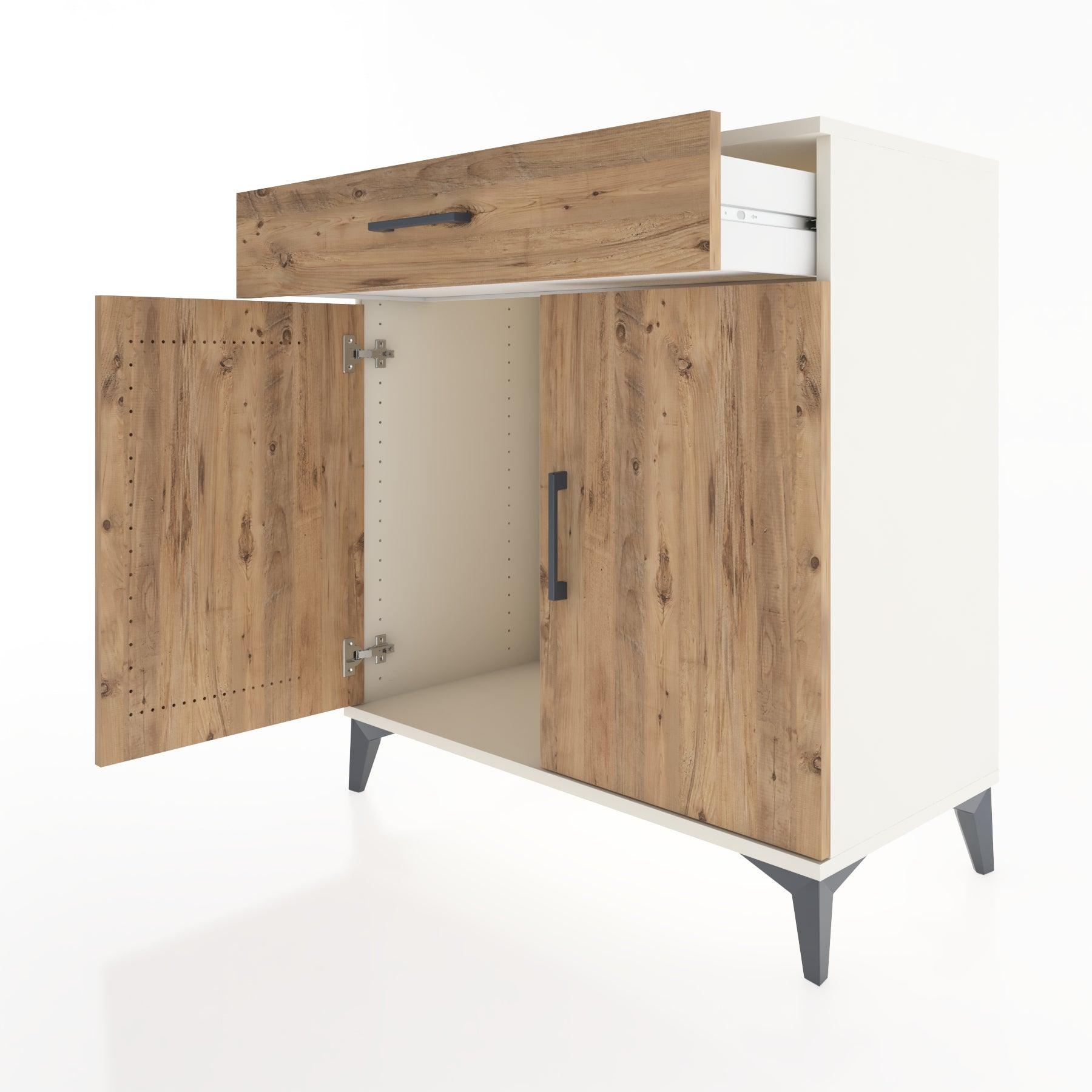 Woodntry Modular Dresser Moonstone 88x44x84 cm with Cover and Drawer KC81-1