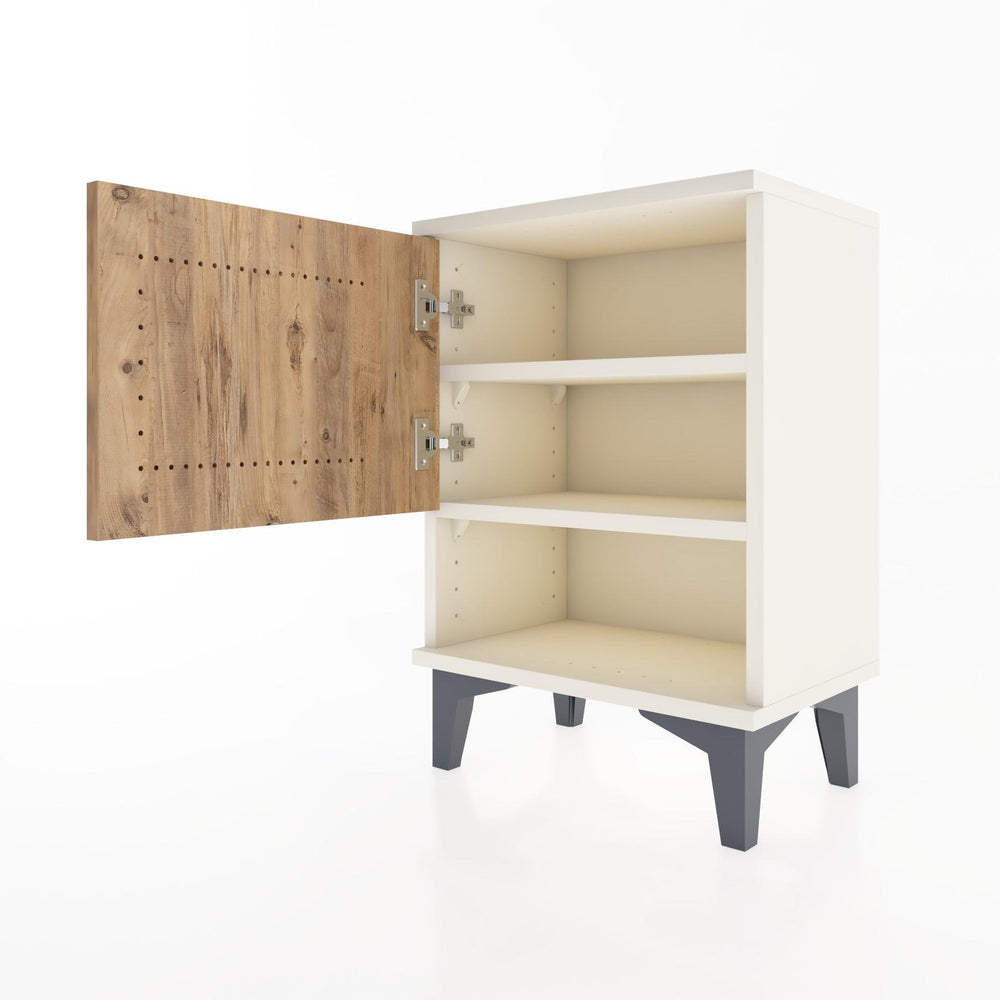 Woodntry Modüler Komodin Tek Kapak ve Raflı 44x30x52 cm Aytaşı - Woodntry
