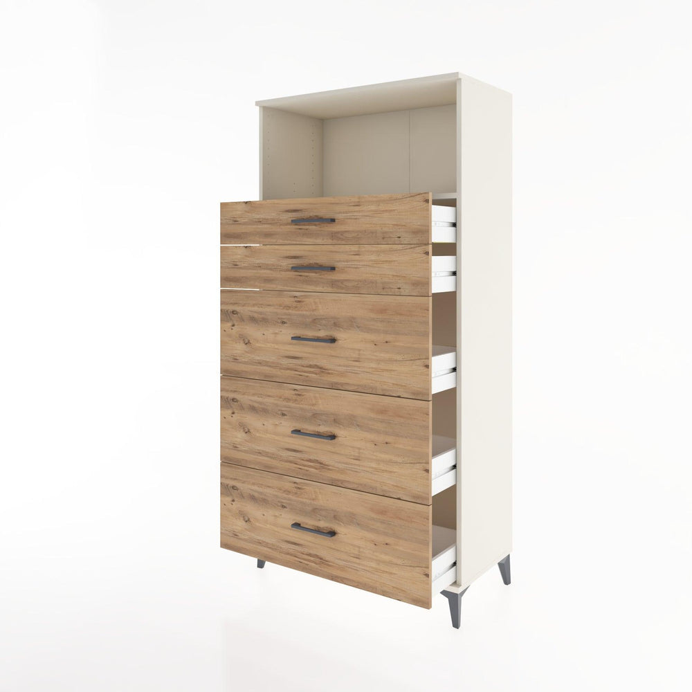 Woodntry Modular Cabinet Moonstone 88x44x170 cm with Drawers and Shelves CR50-1