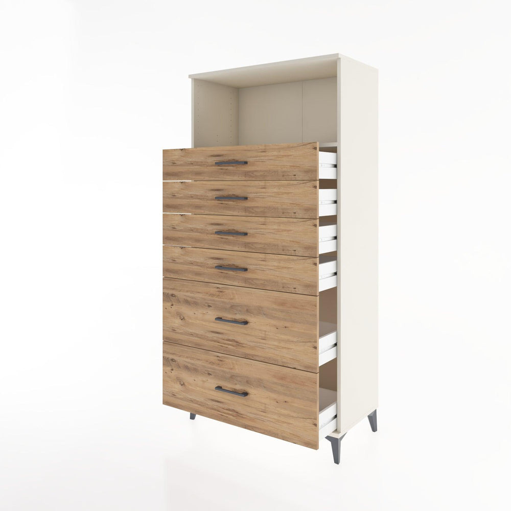 Woodntry Modular Cabinet Moonstone 88x44x170 cm with Drawers and Shelves CR45-1