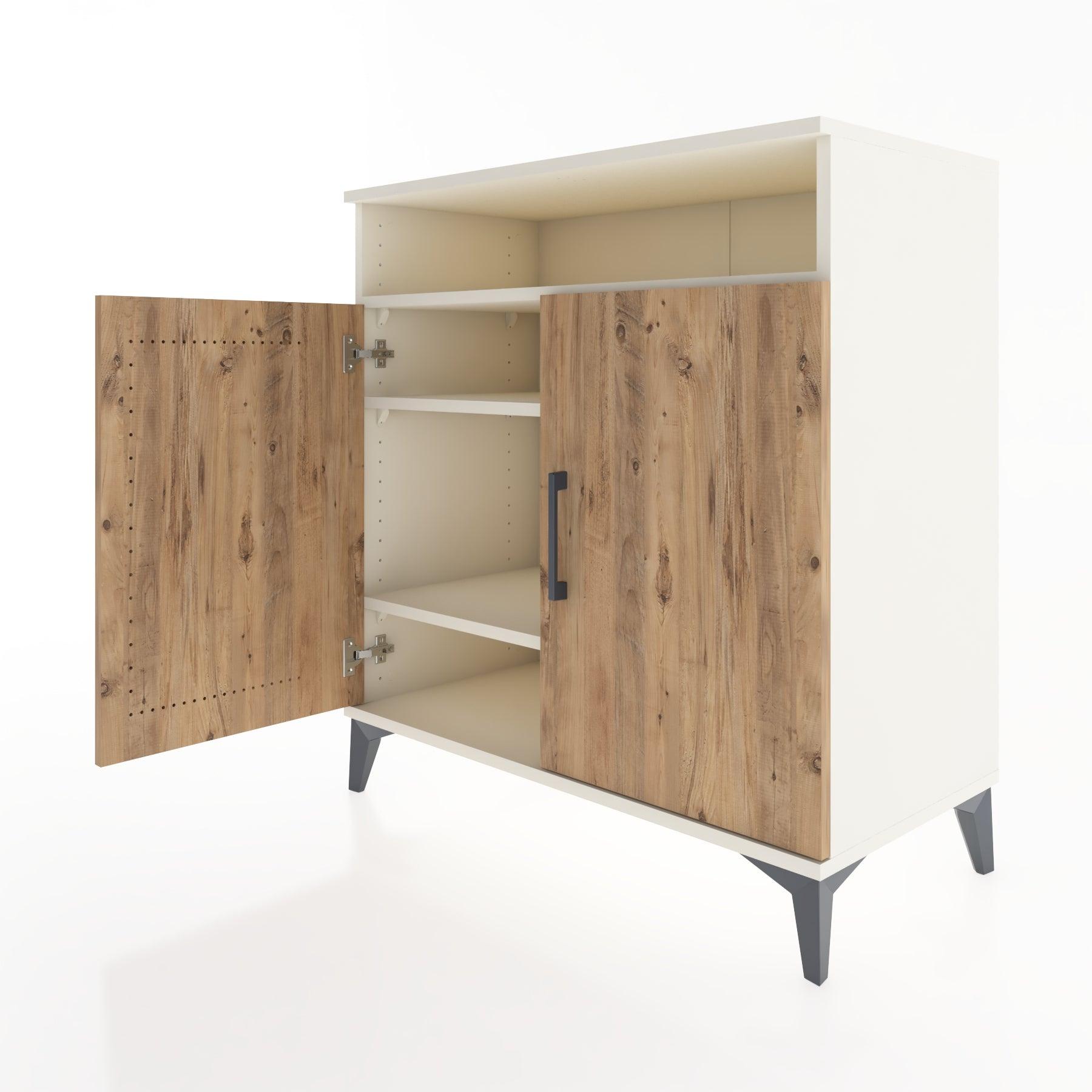 Woodntry Modular Dresser Moonstone 88x44x84 cm with Cover and Shelf KR83-1