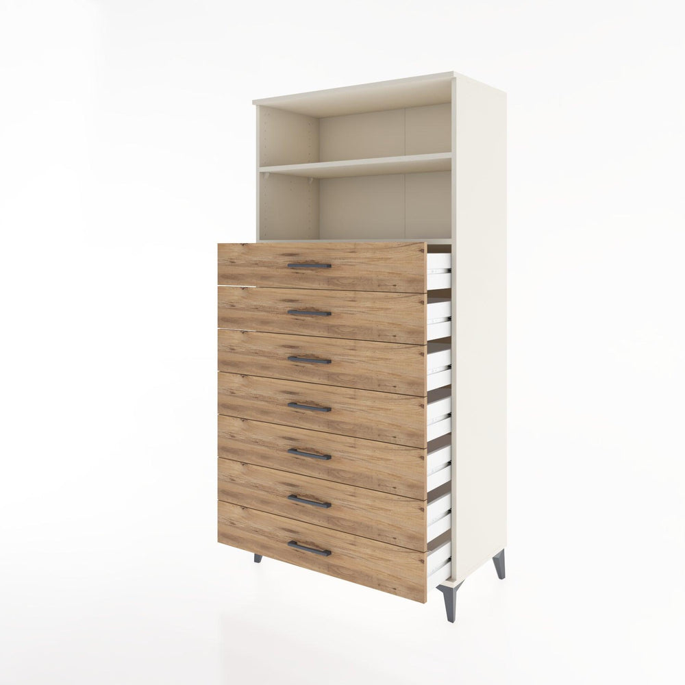 Woodntry Modular Cabinet Moonstone 88x44x170 cm with Drawers and Shelves CR33-1