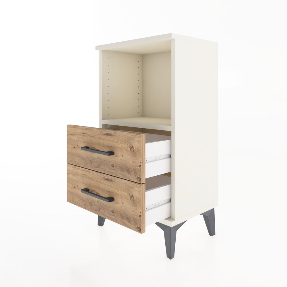 Woodntry Modüler Komodin 2 Çekmece ve Raflı V2 44x30x68 cm Aytaşı - Woodntry