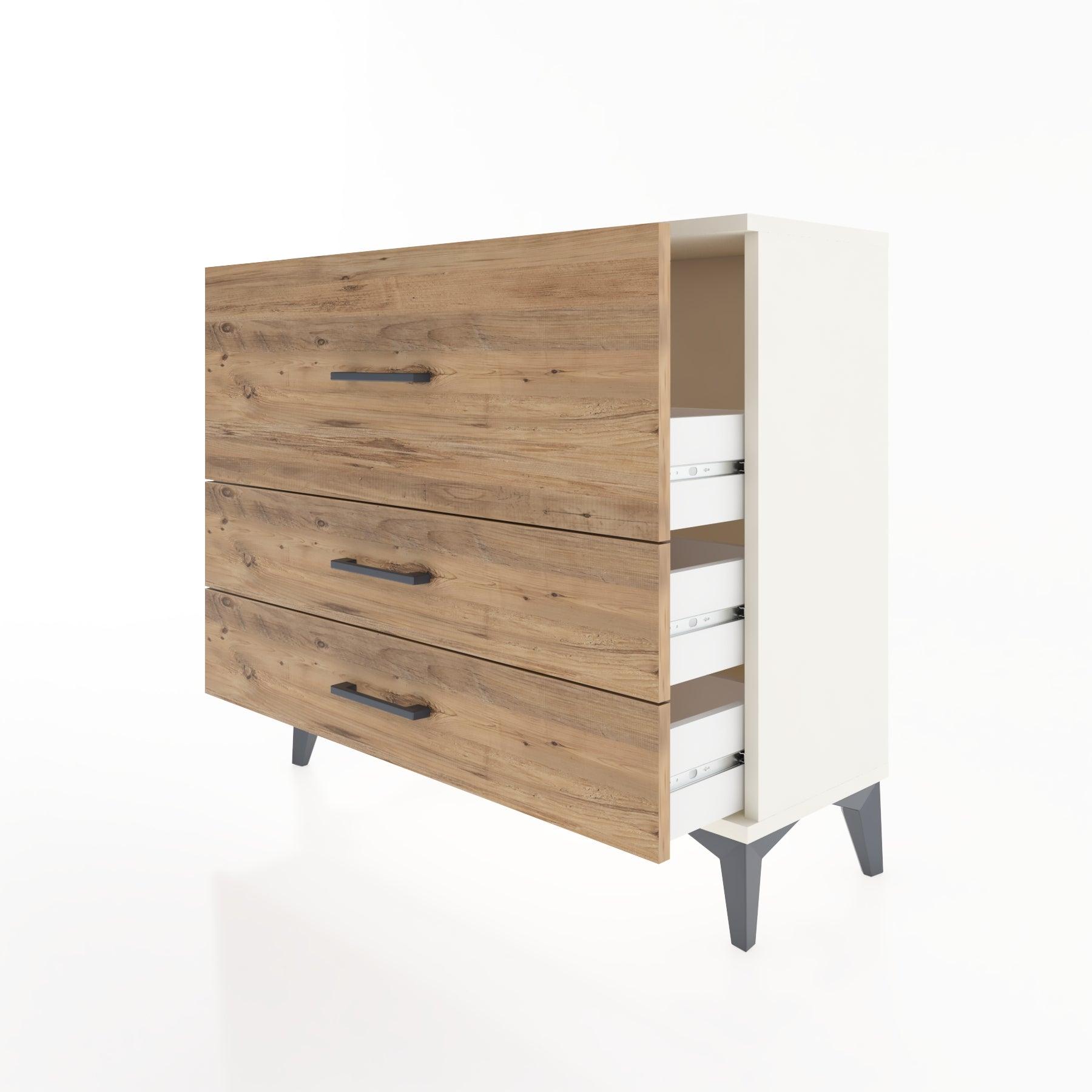 Woodntry Modüler Şifonyer Üç Çekmeceli V4 88x30x68 cm Aytaşı - Woodntry